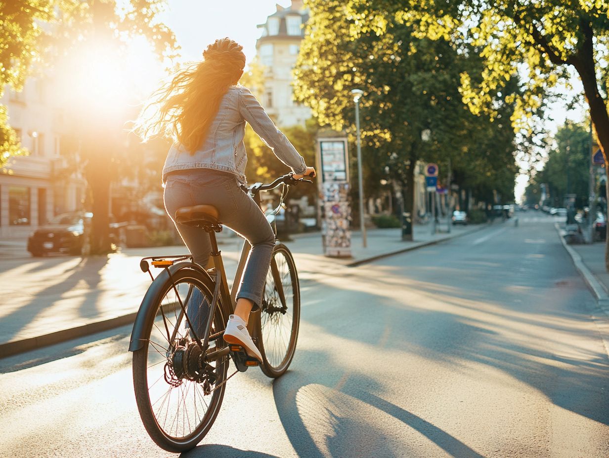 A family riding electric bicycles, enjoying financial incentives