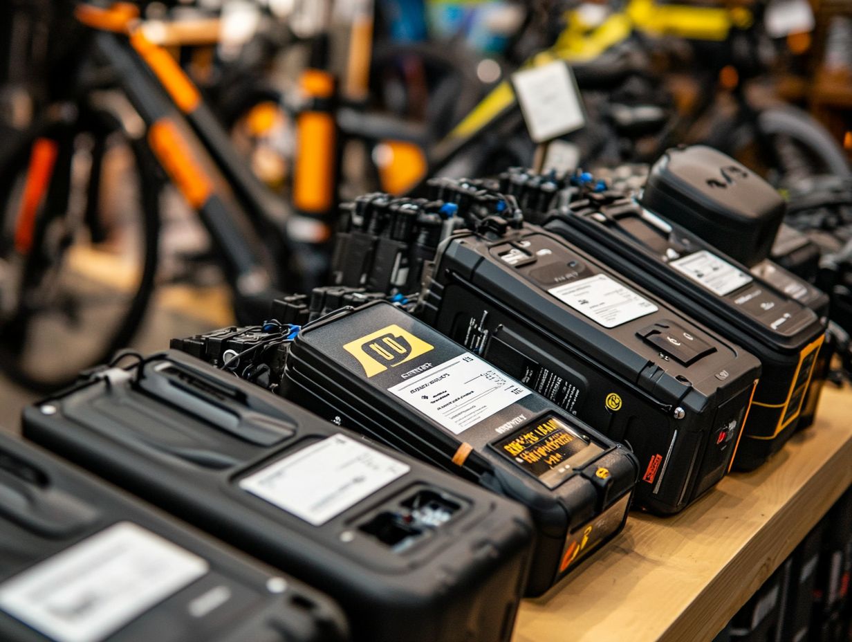 What types of batteries are used in E-bikes?